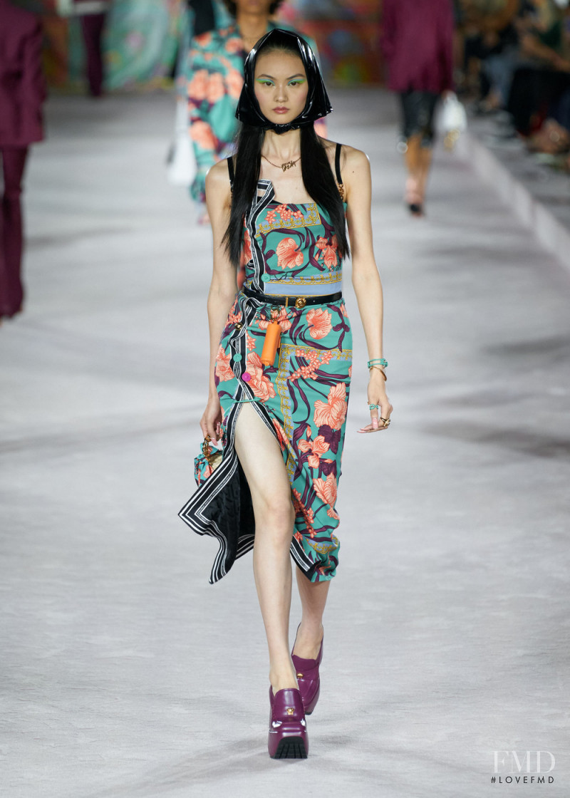 Cong He featured in  the Versace fashion show for Spring/Summer 2022