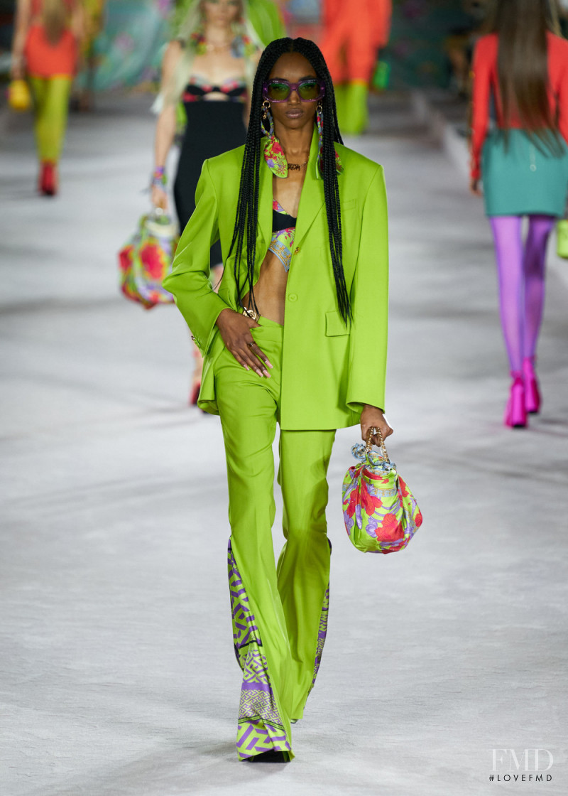 Majesty Amare featured in  the Versace fashion show for Spring/Summer 2022