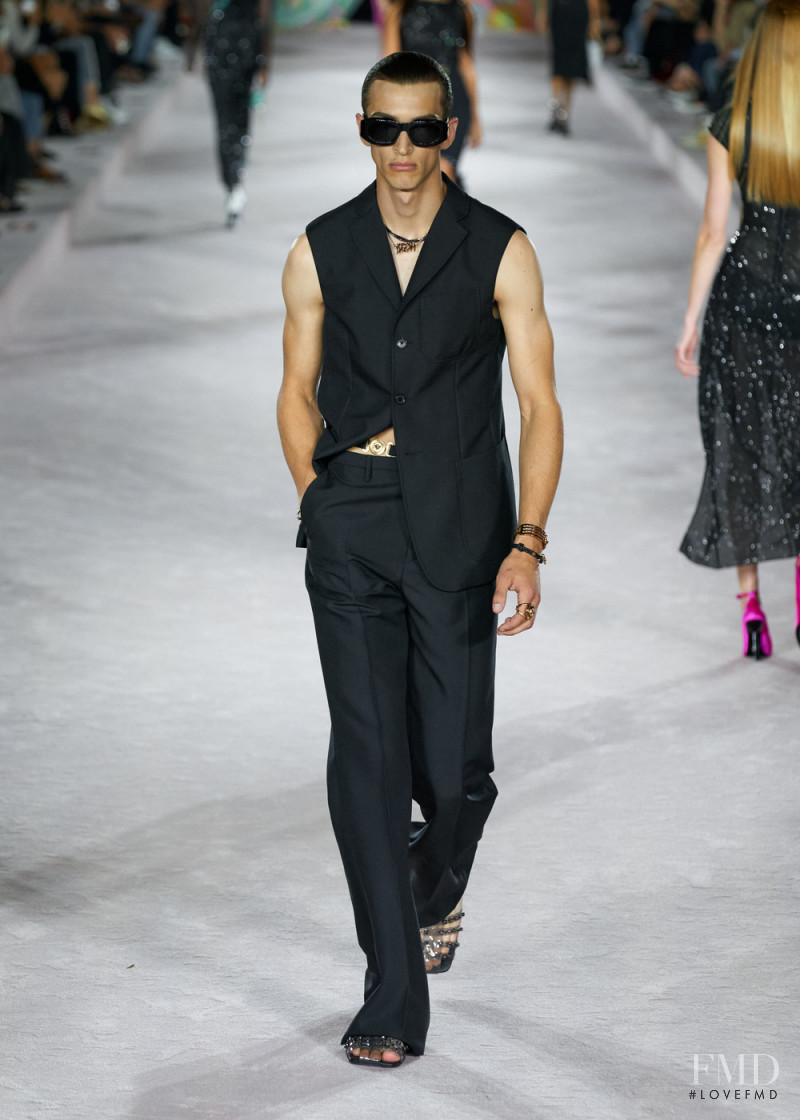 Habib Masovic featured in  the Versace fashion show for Spring/Summer 2022