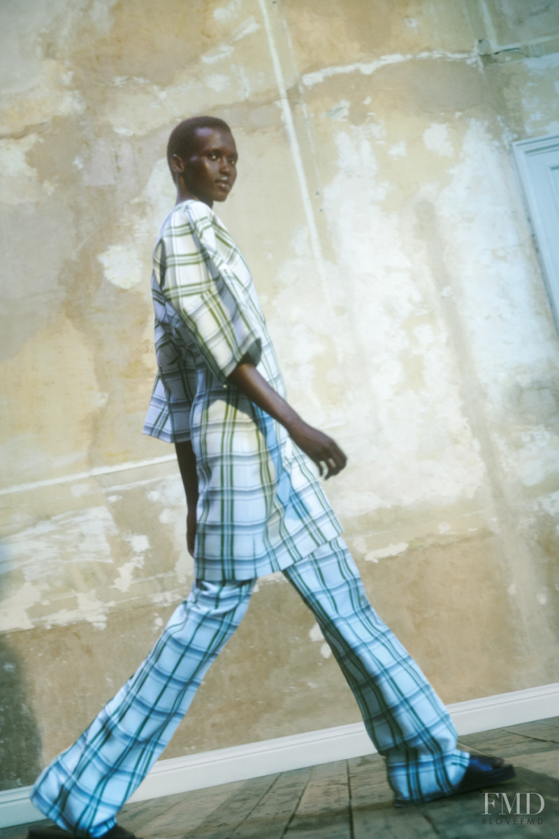 Amar Akway featured in  the Victoria Beckham fashion show for Spring/Summer 2022