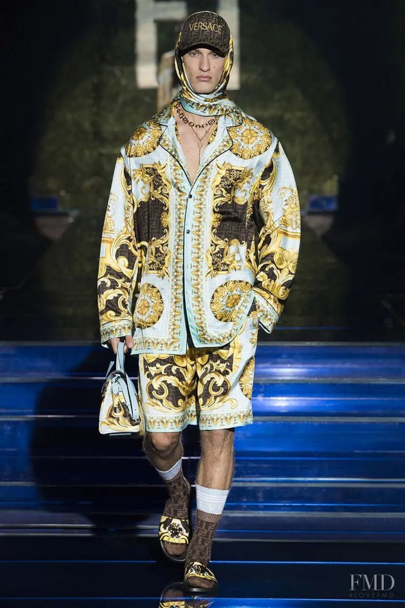 David Trulik featured in  the Versace by Fendi fashion show for Spring/Summer 2022