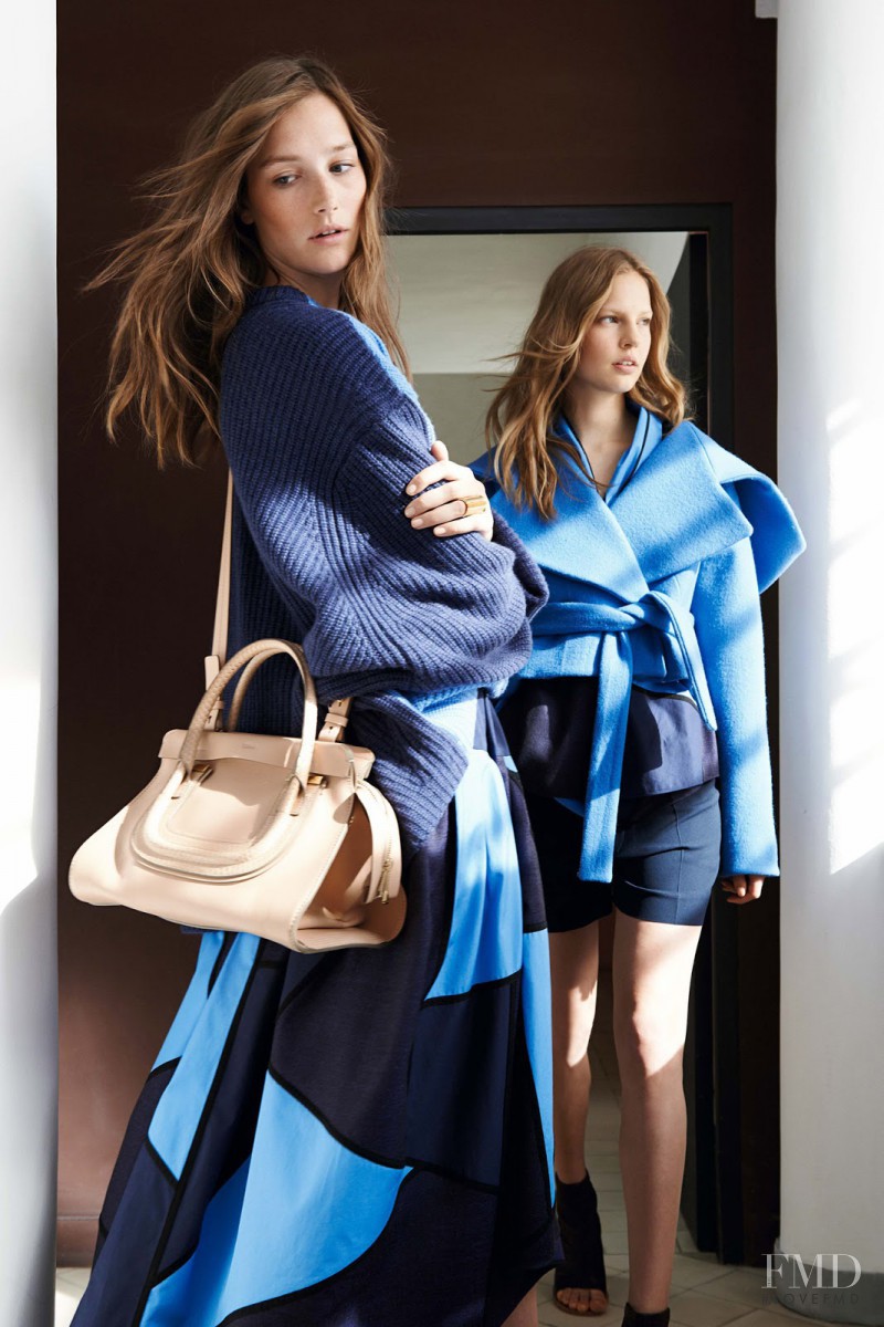 Elisabeth Erm featured in  the Chloe fashion show for Resort 2015