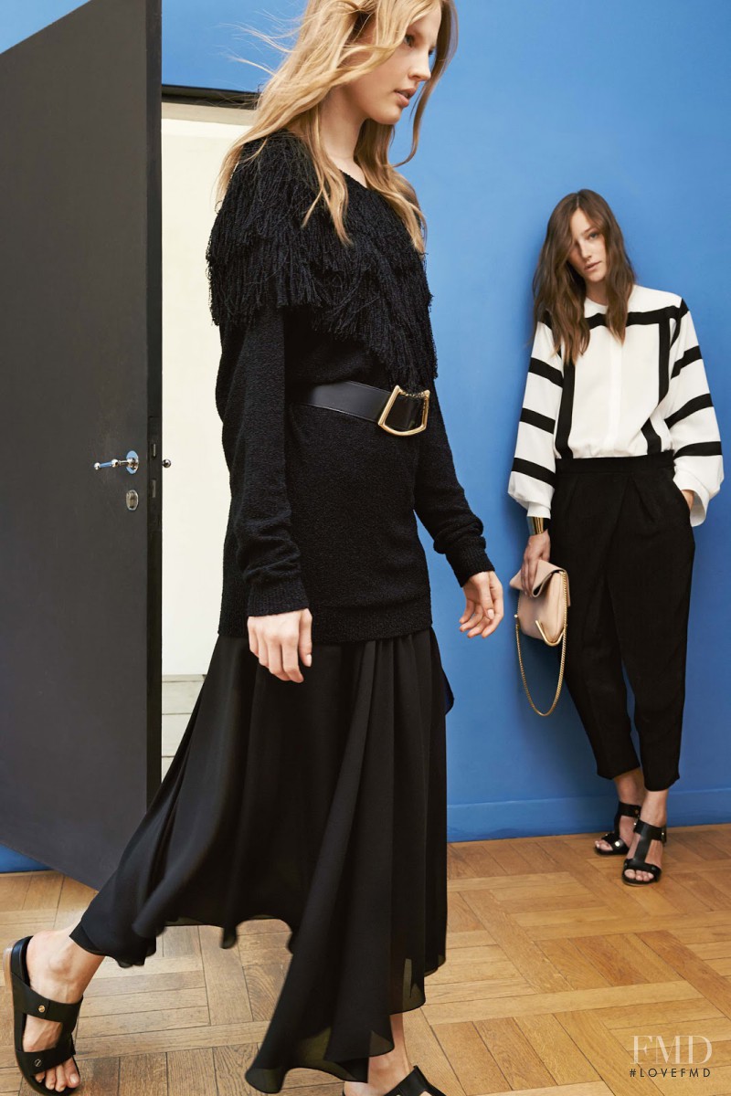 Elisabeth Erm featured in  the Chloe fashion show for Resort 2015