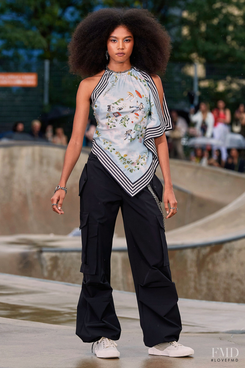Serguelen Mariano featured in  the Monse fashion show for Resort 2022