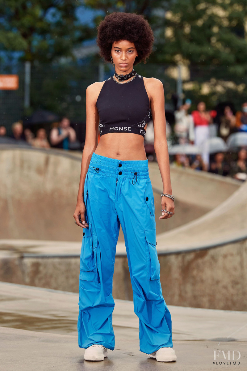 Manuela Sanchez featured in  the Monse fashion show for Resort 2022