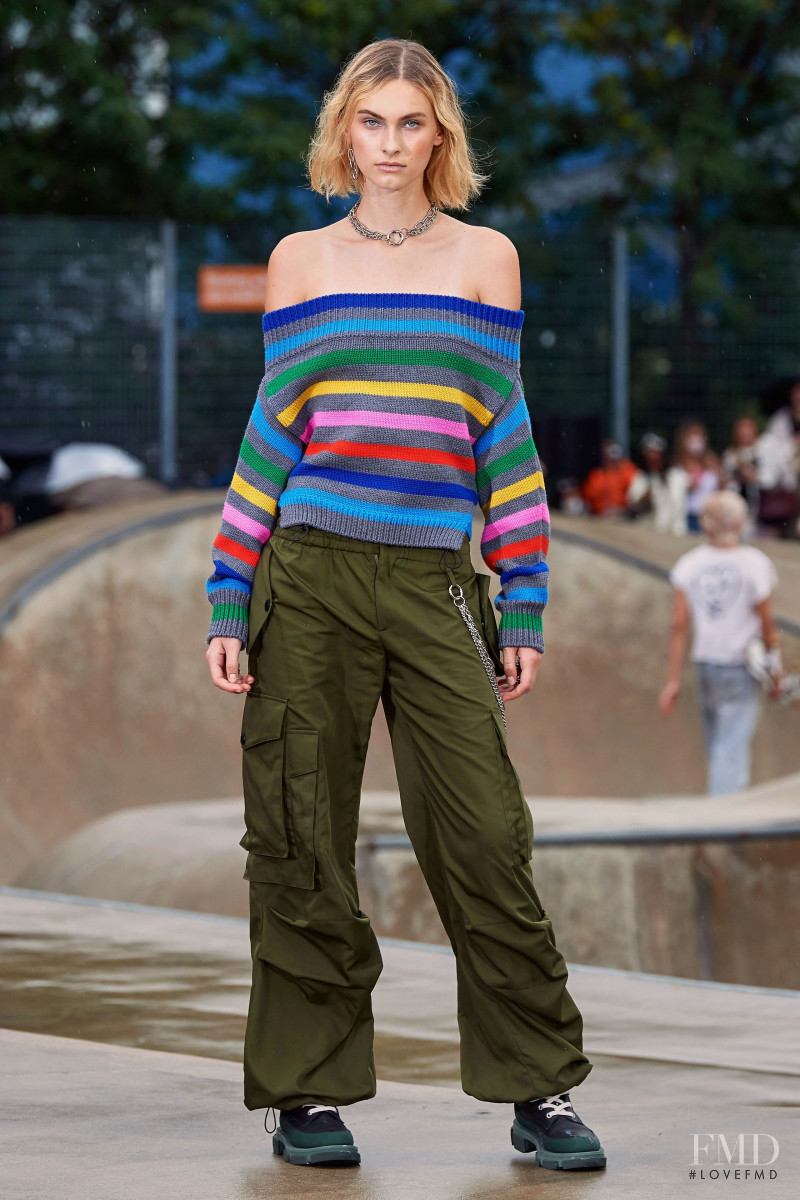 Olivia Novak featured in  the Monse fashion show for Resort 2022