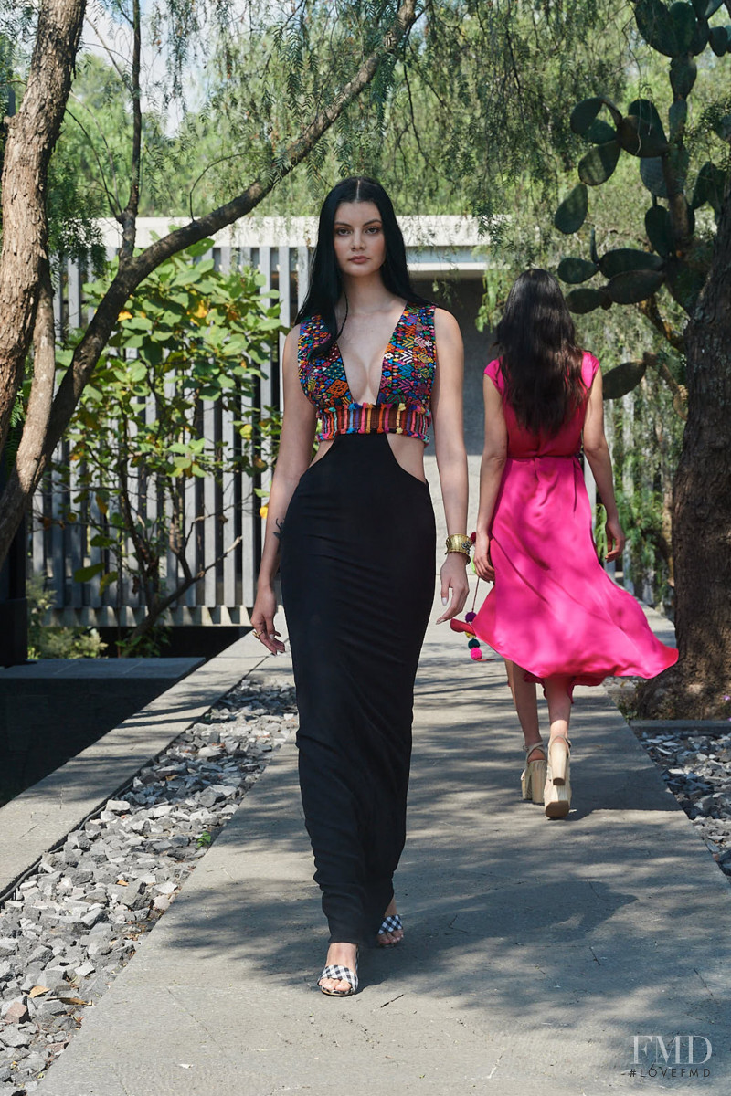 Miranda Flores featured in  the Lydia Lavin fashion show for Resort 2022