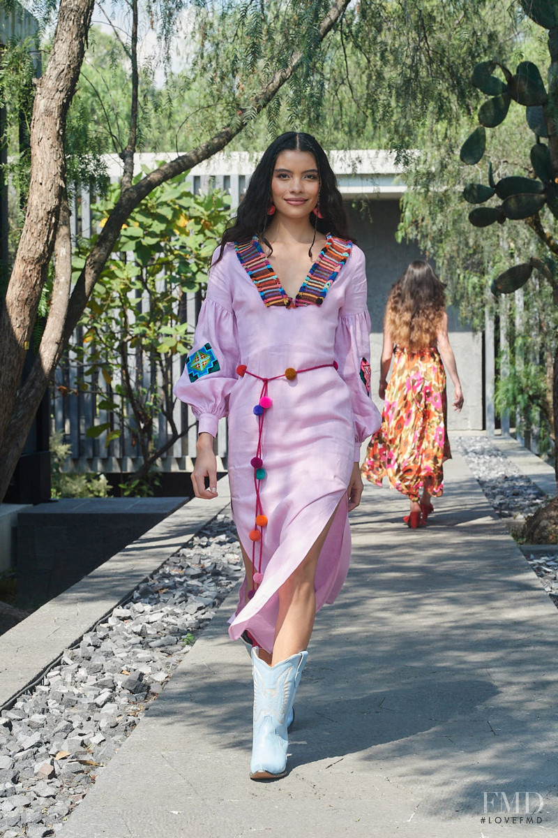 Natalia Rodriguez featured in  the Lydia Lavin fashion show for Resort 2022