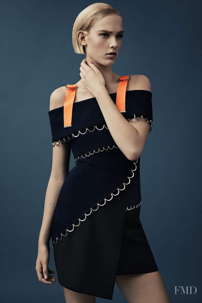 Charlene Hoegger featured in  the Mugler fashion show for Resort 2015