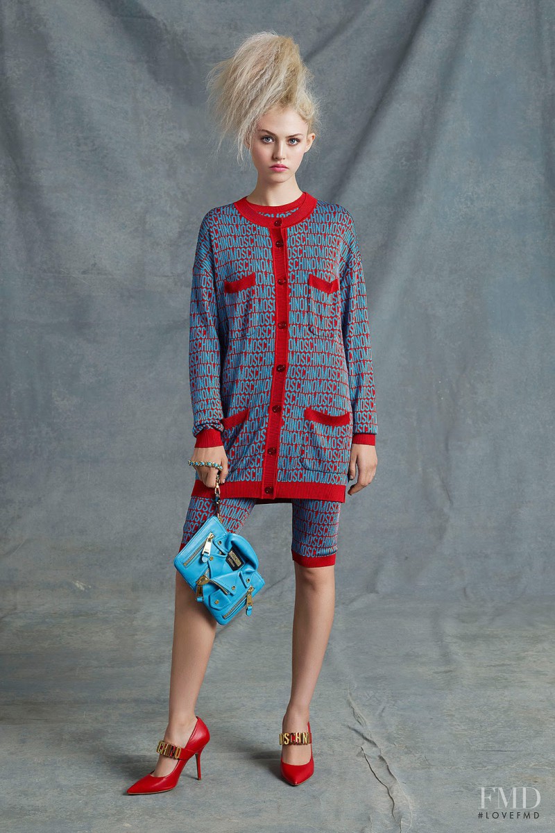 Charlotte Free featured in  the Moschino fashion show for Resort 2015