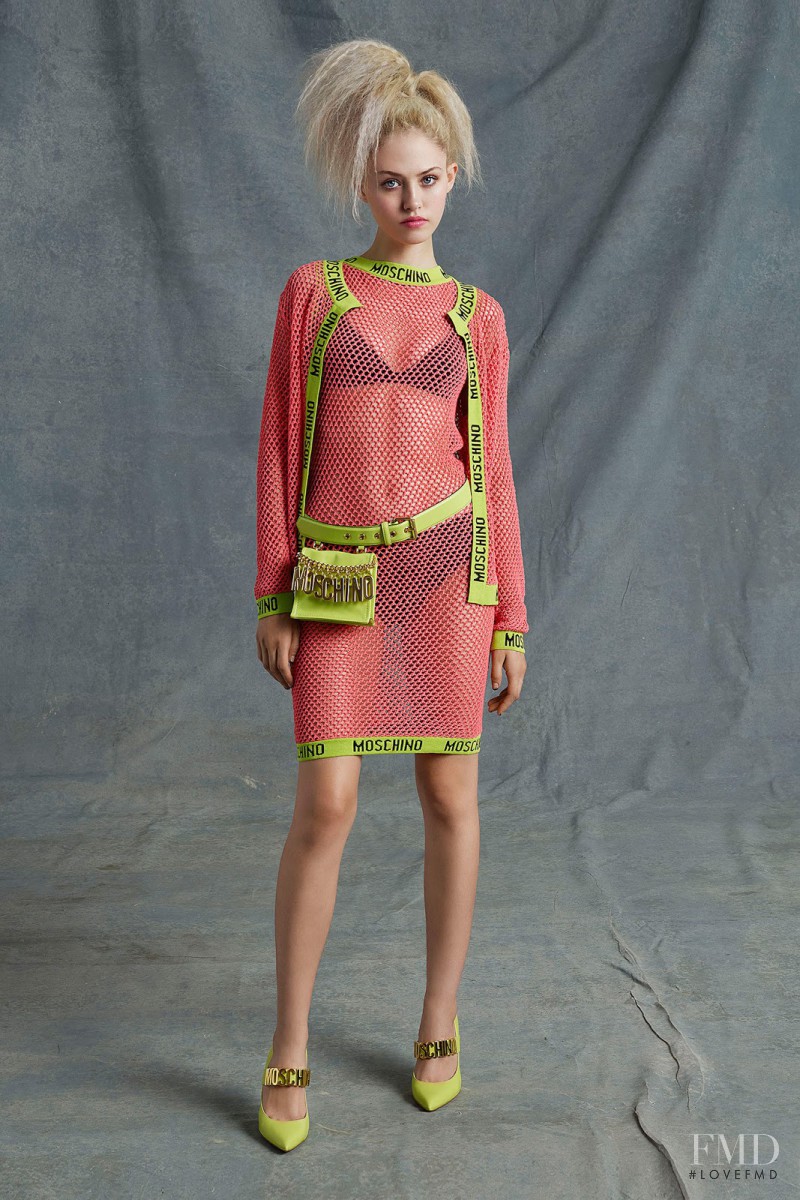 Charlotte Free featured in  the Moschino fashion show for Resort 2015