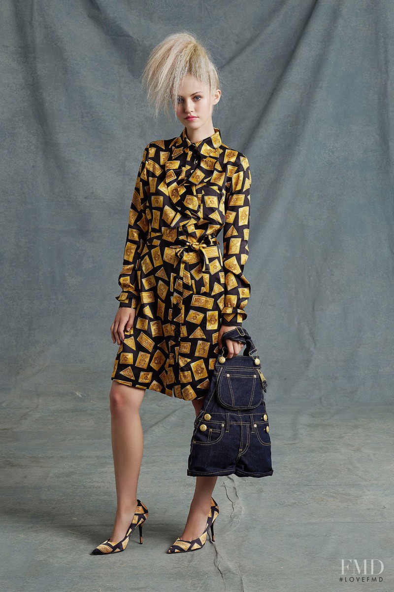 Charlotte Free featured in  the Moschino fashion show for Resort 2015