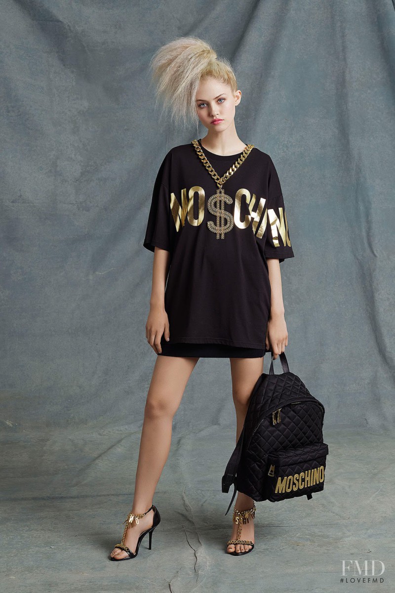 Charlotte Free featured in  the Moschino fashion show for Resort 2015