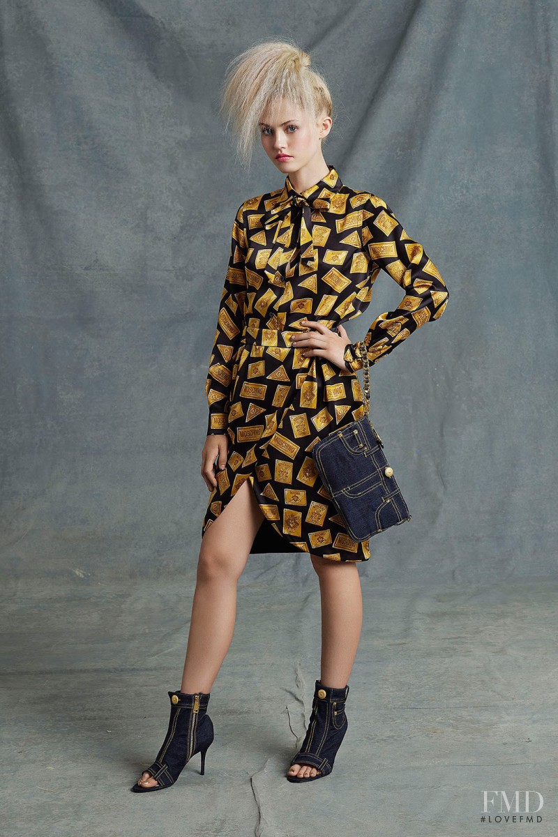 Charlotte Free featured in  the Moschino fashion show for Resort 2015