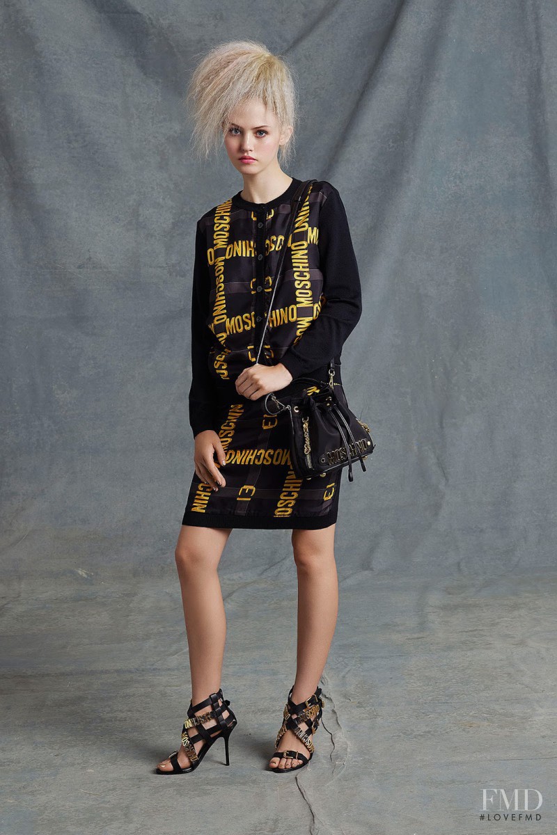 Charlotte Free featured in  the Moschino fashion show for Resort 2015