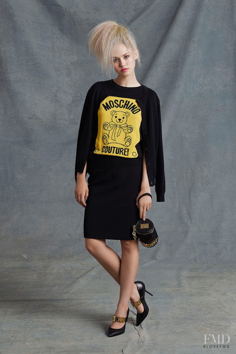 Charlotte Free featured in  the Moschino fashion show for Resort 2015