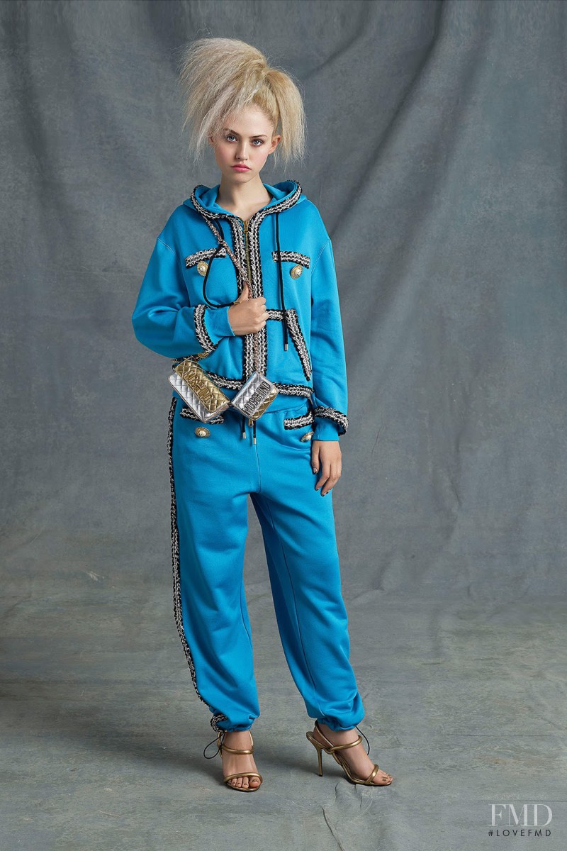 Charlotte Free featured in  the Moschino fashion show for Resort 2015