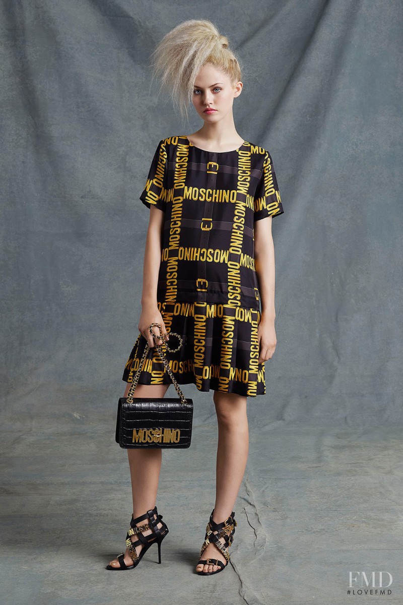 Charlotte Free featured in  the Moschino fashion show for Resort 2015