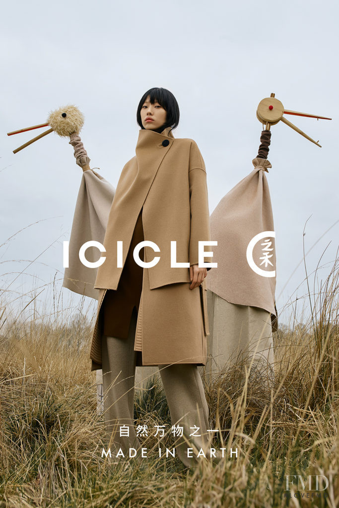 Heejung Park featured in  the Icicle advertisement for Autumn/Winter 2019