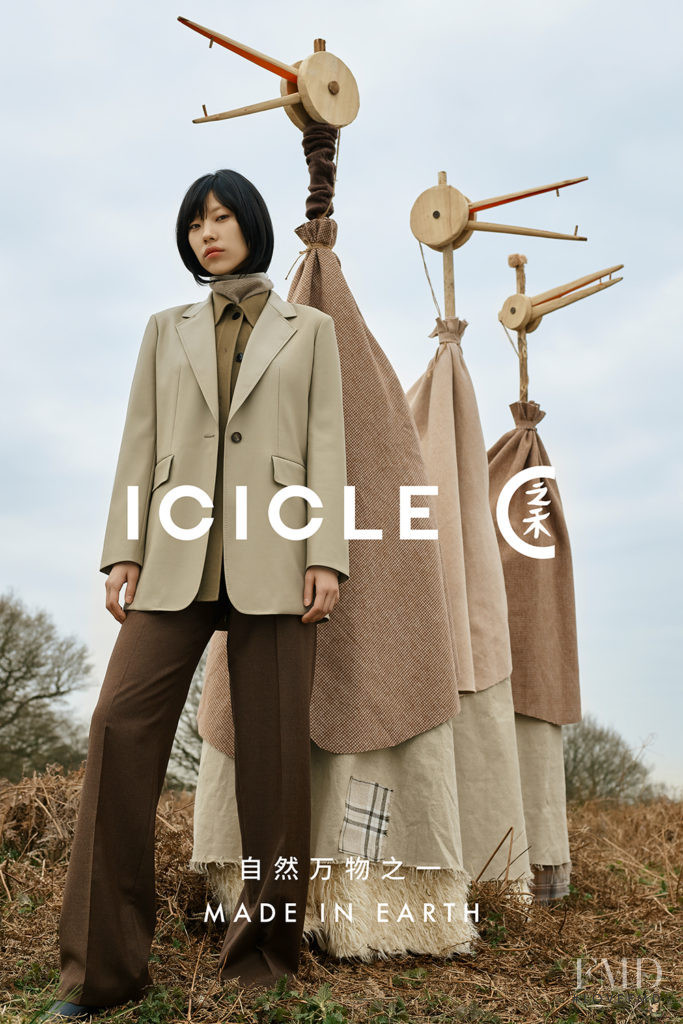Heejung Park featured in  the Icicle advertisement for Autumn/Winter 2019