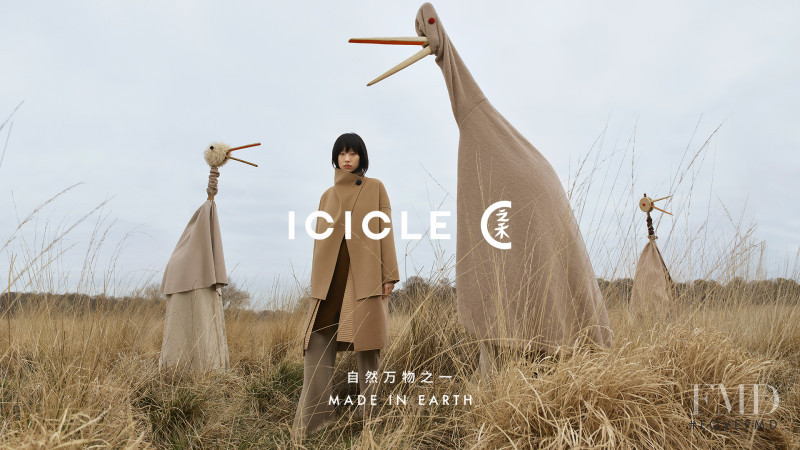 Heejung Park featured in  the Icicle advertisement for Autumn/Winter 2019