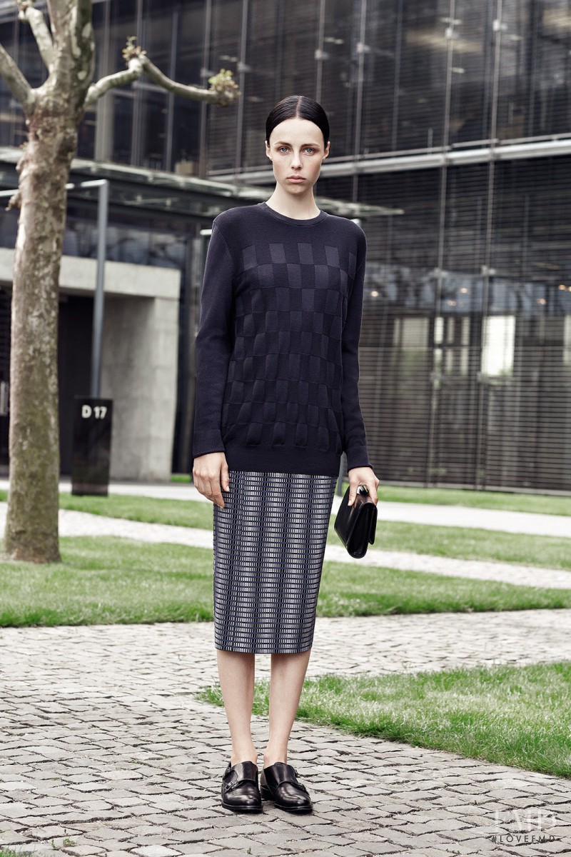 Edie Campbell featured in  the Hugo Boss fashion show for Resort 2015