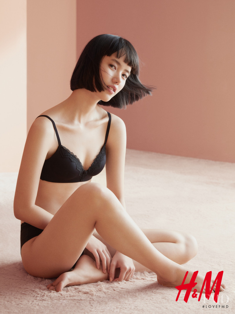 Charlotte Yidan Huang featured in  the H&M Underwear advertisement for Spring/Summer 2018