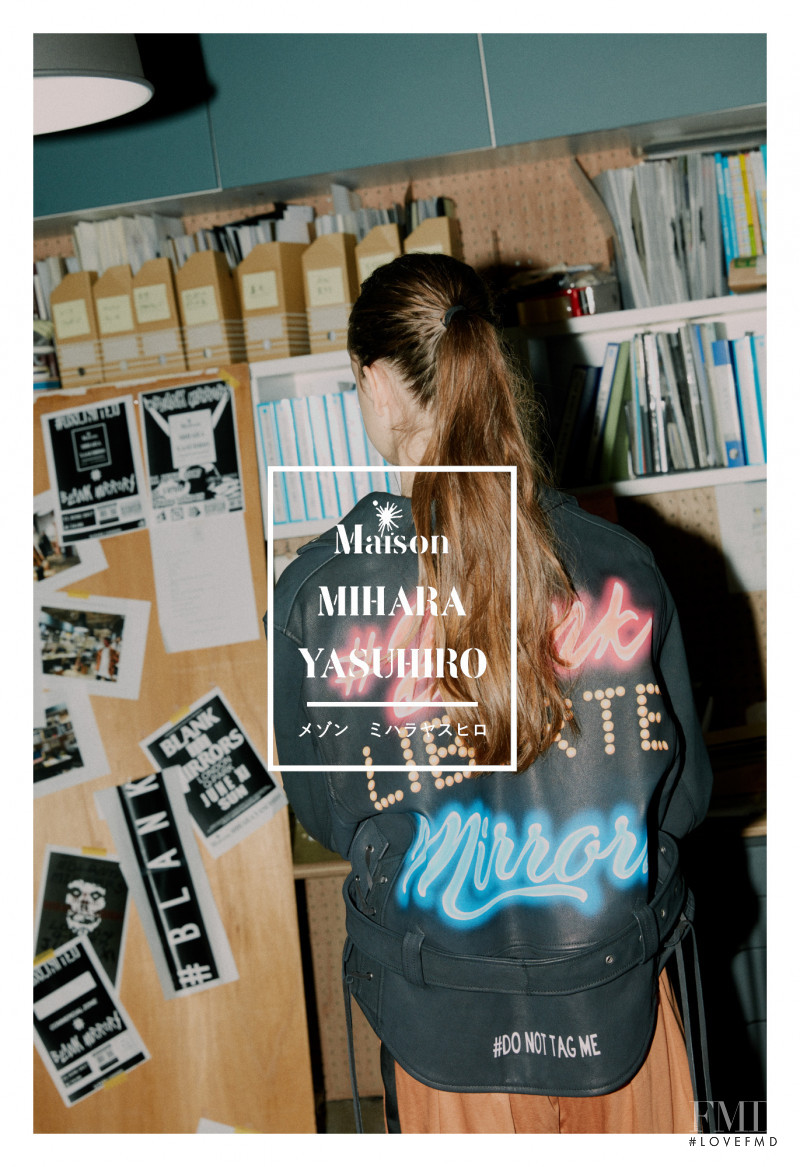 Love unknown featured in  the Mihara Yasuhiro advertisement for Spring/Summer 2018