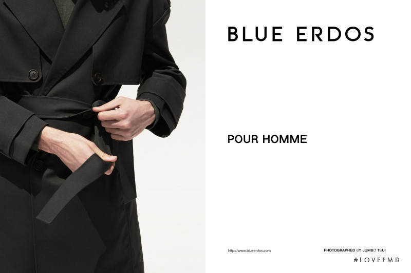 Luca Lemaire featured in  the Blue Erdos advertisement for Autumn/Winter 2018