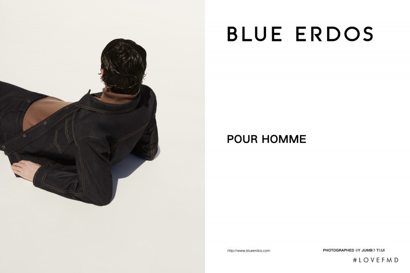 Luca Lemaire featured in  the Blue Erdos advertisement for Autumn/Winter 2018