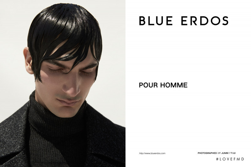 Luca Lemaire featured in  the Blue Erdos advertisement for Autumn/Winter 2018