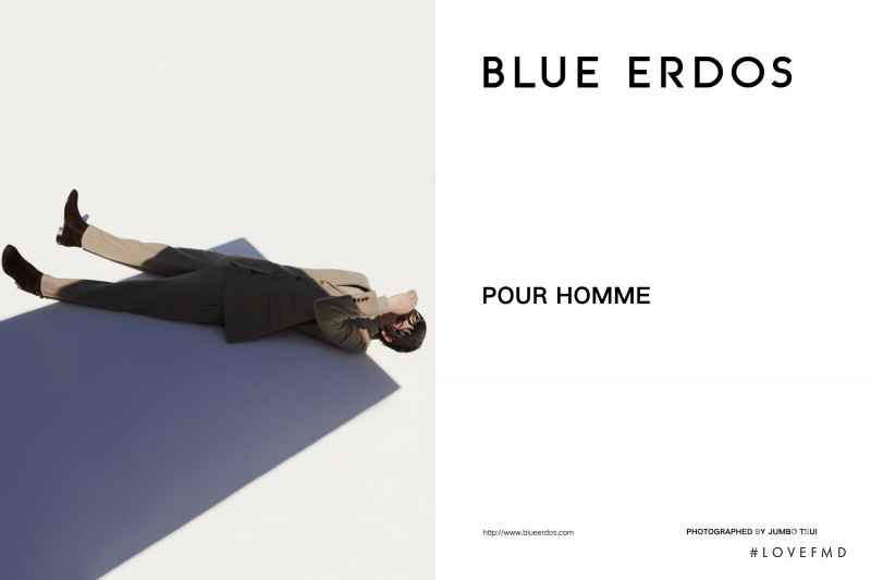 Luca Lemaire featured in  the Blue Erdos advertisement for Autumn/Winter 2018