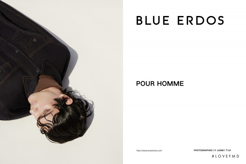 Luca Lemaire featured in  the Blue Erdos advertisement for Autumn/Winter 2018