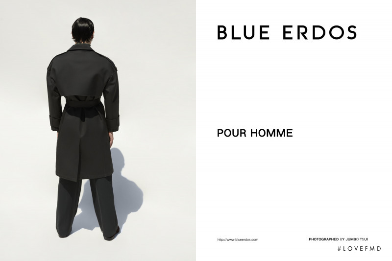 Luca Lemaire featured in  the Blue Erdos advertisement for Autumn/Winter 2018
