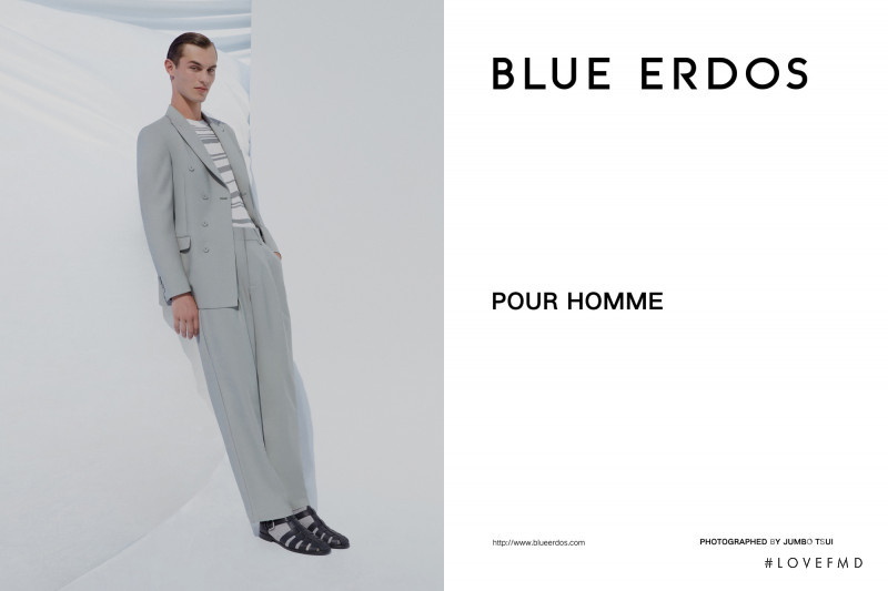 Kit Butler featured in  the Blue Erdos advertisement for Spring/Summer 2019