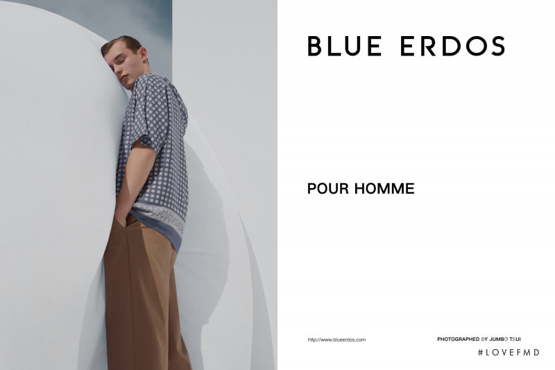 Kit Butler featured in  the Blue Erdos advertisement for Spring/Summer 2019