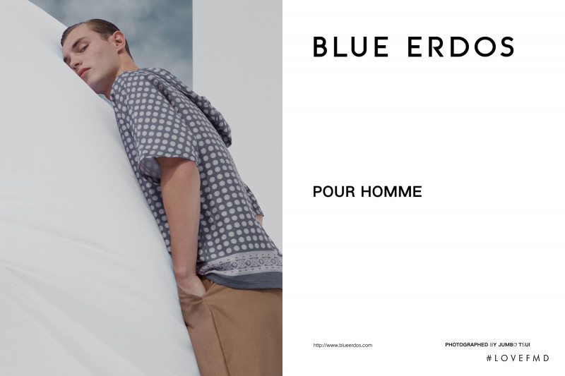 Kit Butler featured in  the Blue Erdos advertisement for Spring/Summer 2019