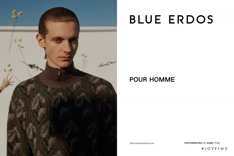 Jai Piccone featured in  the Blue Erdos advertisement for Autumn/Winter 2019