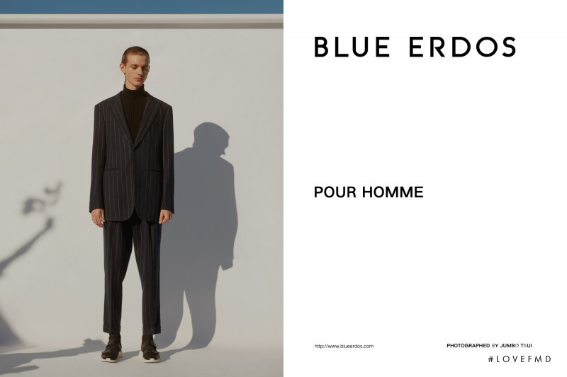 Jai Piccone featured in  the Blue Erdos advertisement for Autumn/Winter 2019