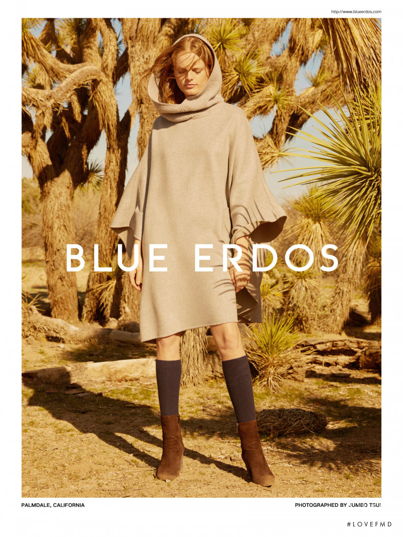 Hanne Gaby Odiele featured in  the Blue Erdos advertisement for Autumn/Winter 2018