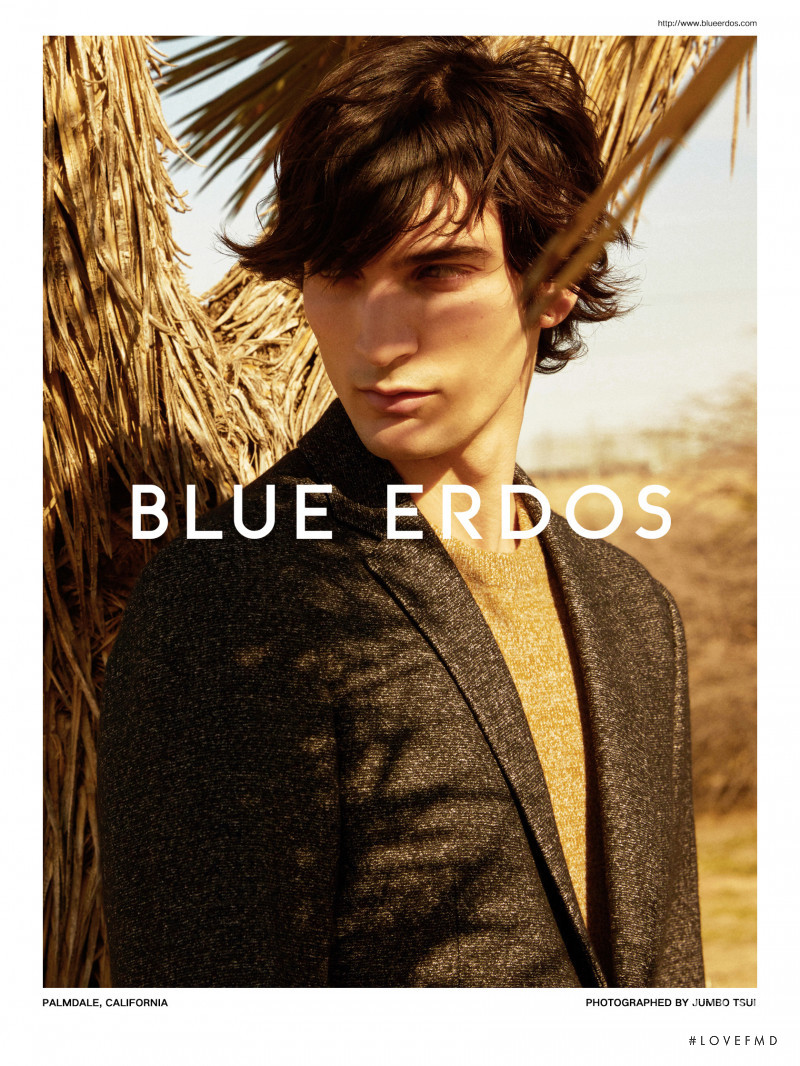 Luca Lemaire featured in  the Blue Erdos advertisement for Autumn/Winter 2018