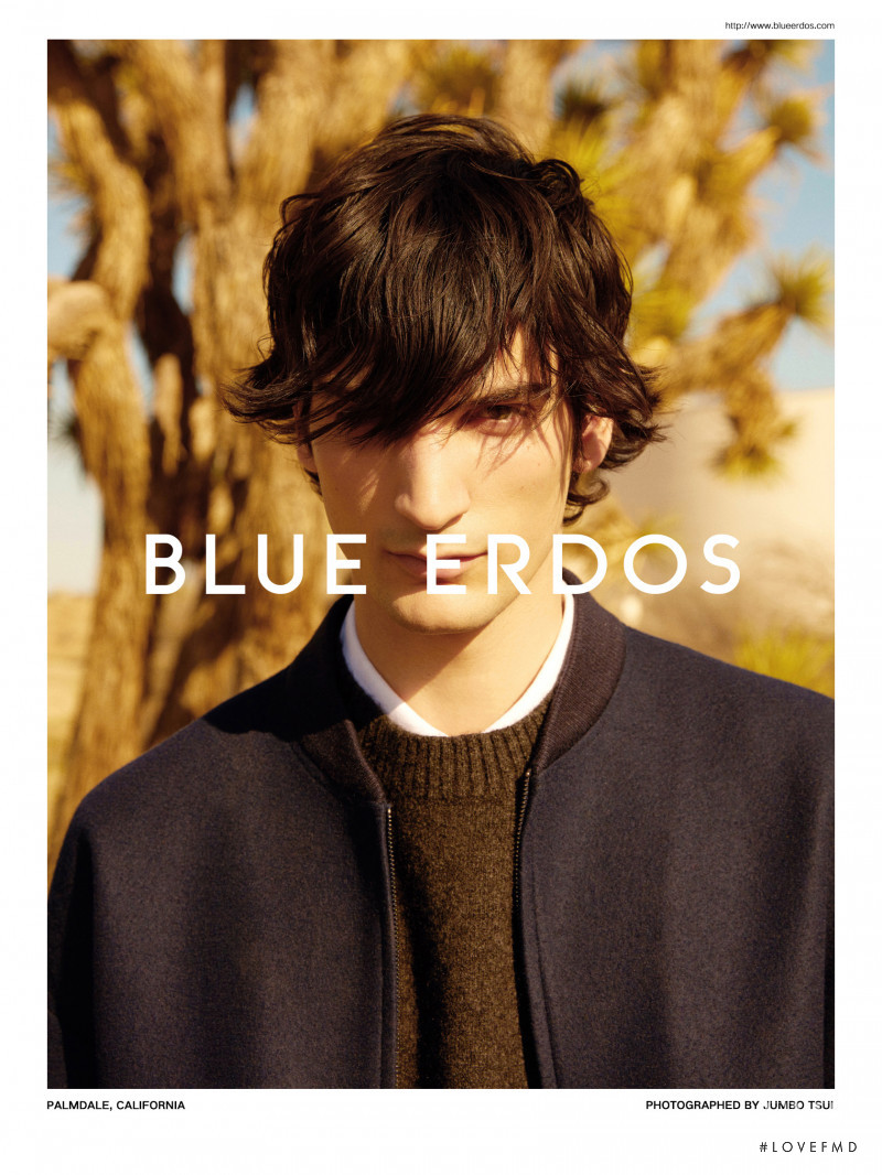 Luca Lemaire featured in  the Blue Erdos advertisement for Autumn/Winter 2018