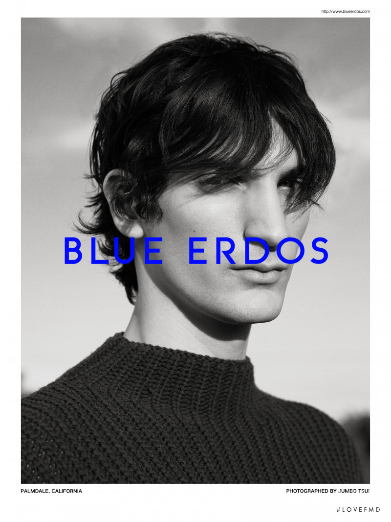 Luca Lemaire featured in  the Blue Erdos advertisement for Autumn/Winter 2018