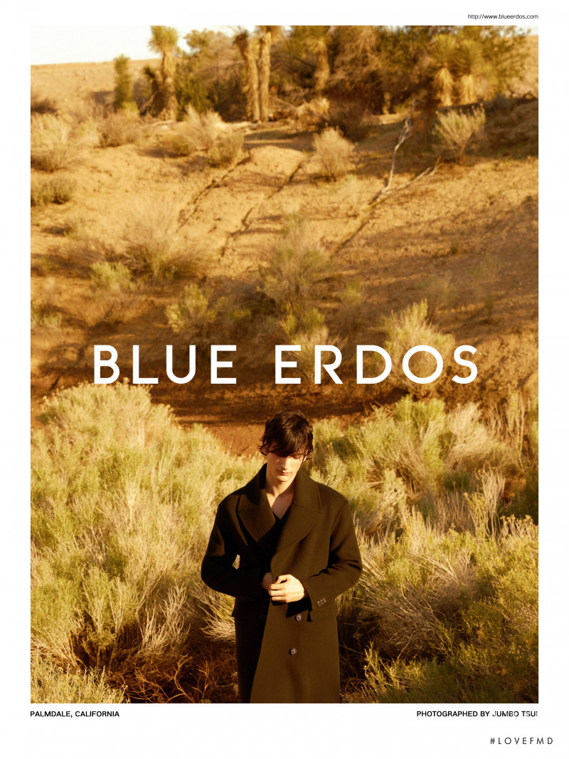 Luca Lemaire featured in  the Blue Erdos advertisement for Autumn/Winter 2018