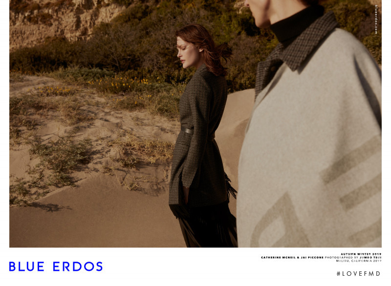 Catherine McNeil featured in  the Blue Erdos advertisement for Autumn/Winter 2019