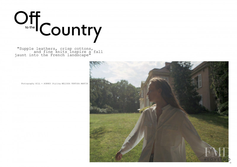 Adrienne Juliger featured in  the Maison Ullens Off Country lookbook for Autumn/Winter 2019