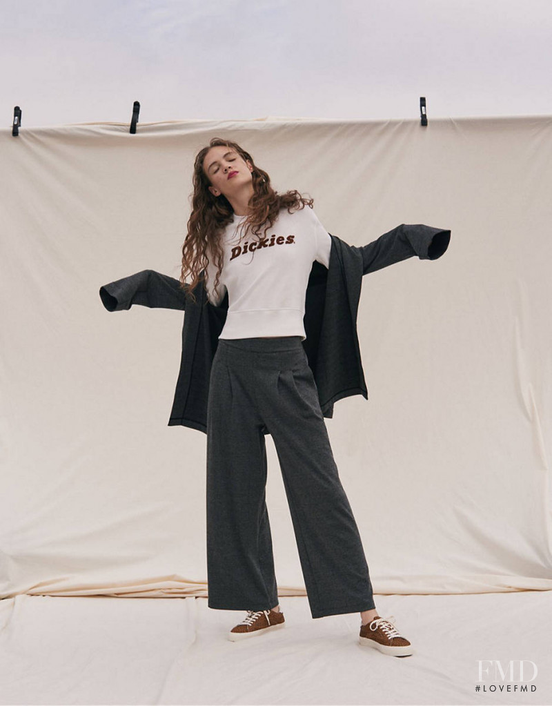 Adrienne Juliger featured in  the Madewell x Dickies advertisement for Autumn/Winter 2019