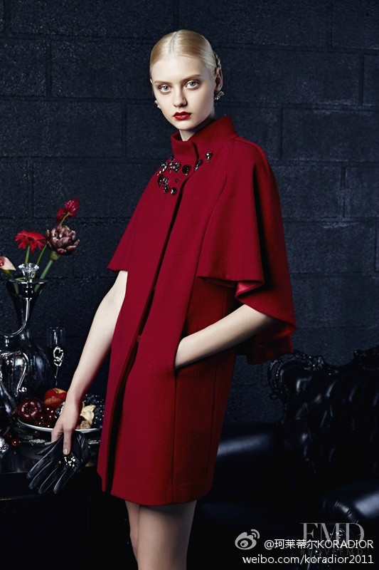 Nastya Kusakina featured in  the Koradior advertisement for Autumn/Winter 2014