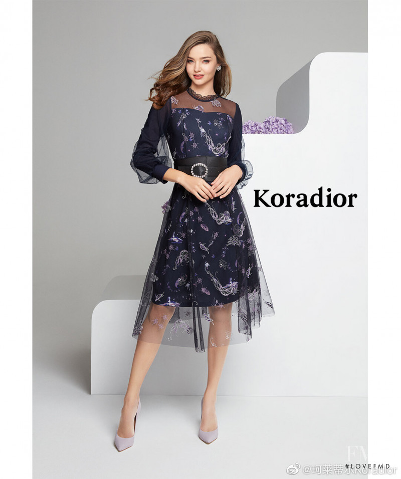 Miranda Kerr featured in  the Koradior advertisement for Fall 2019