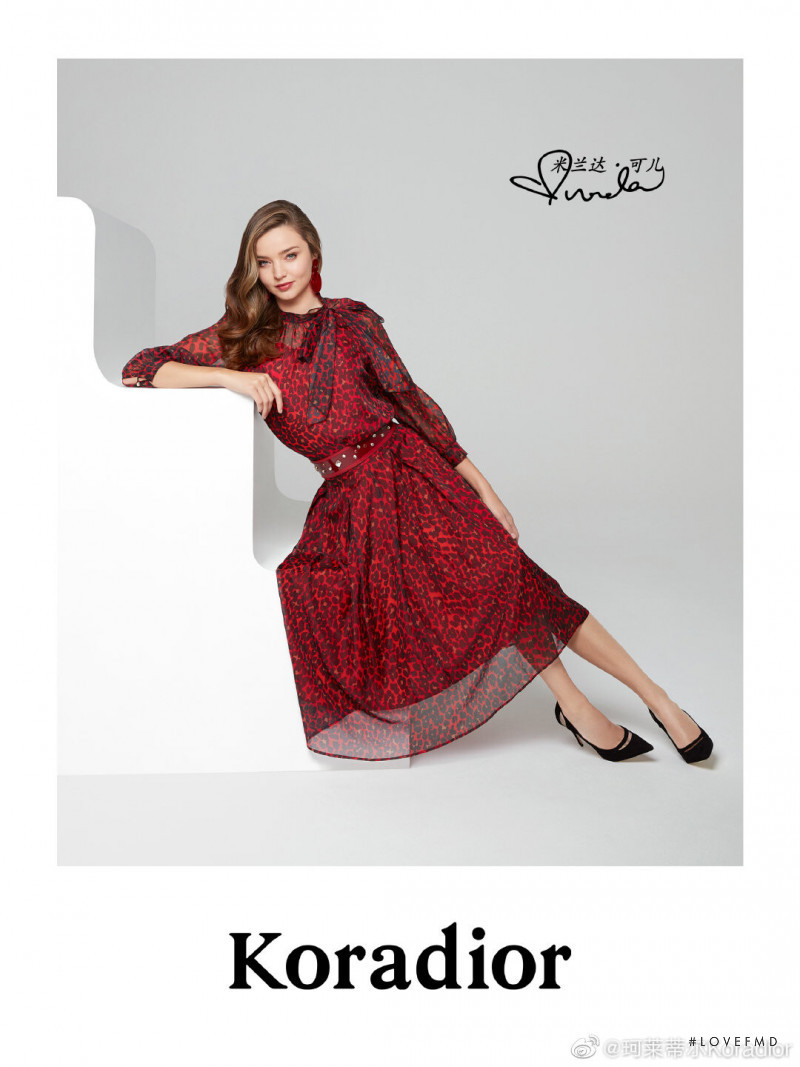 Miranda Kerr featured in  the Koradior advertisement for Fall 2019